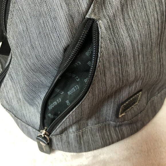 Roots 73 Crossbody Grey/Black Slingback Backpack Bag Unisex - Picture 7 of 11